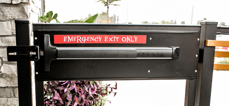 emergency push bar installation in Soquel