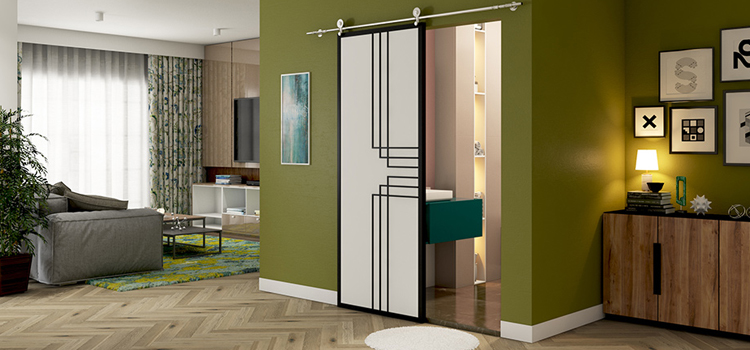 sliding bathroom door installation in Soquel